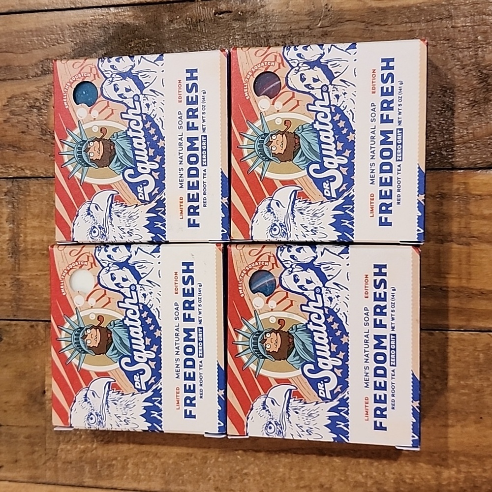 Dr. Squatch Limited Edition Freedom Fresh, Men's Natural Bar Soaps